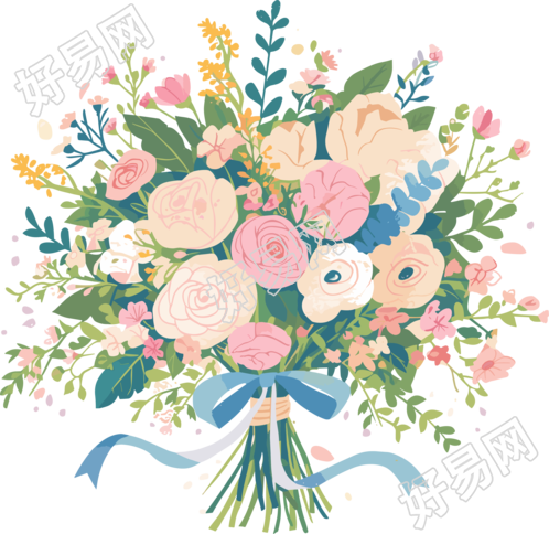 结婚婚礼插画设计元素
