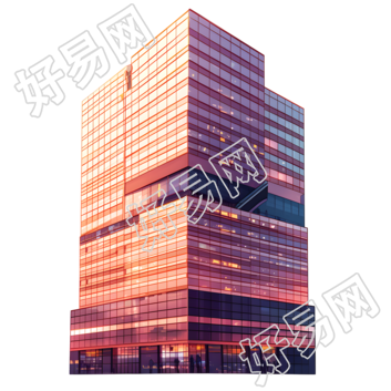 3D摩天大楼卡通元素