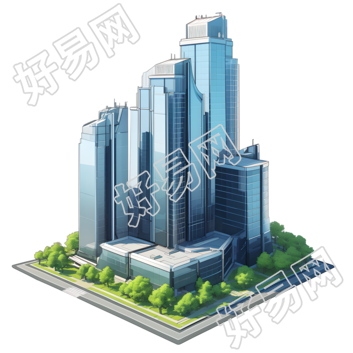 3D摩天大楼简单插图
