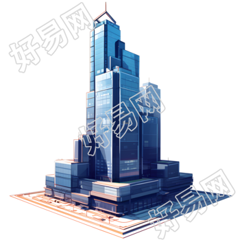 3D摩天大楼商业设计元素
