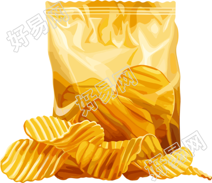 薯片卡通插画设计元素