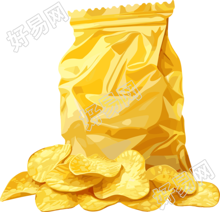 薯片卡通插画