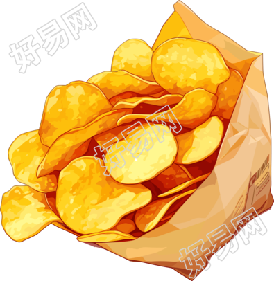 薯片卡通商用素材