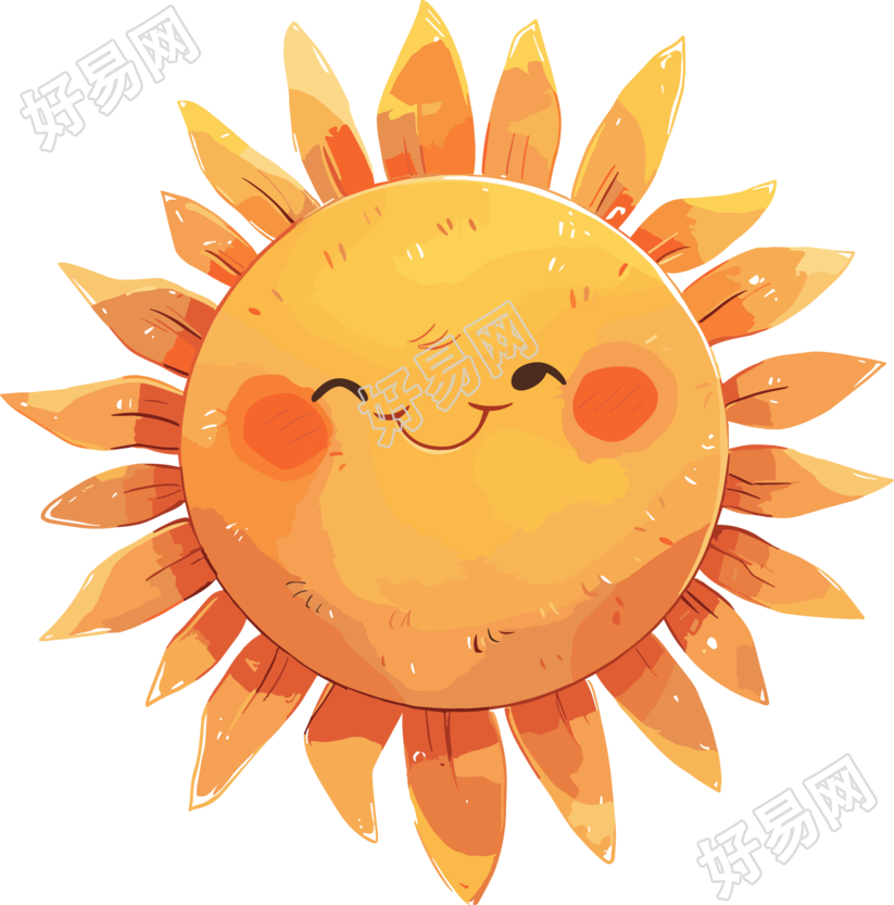 可爱太阳插图