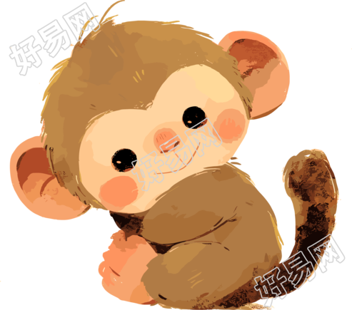 猴子卡通插图