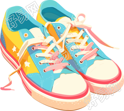 平底鞋插画设计元素