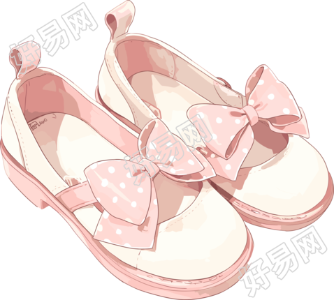 平底鞋高清插画