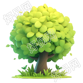 3D树木极简主义素材