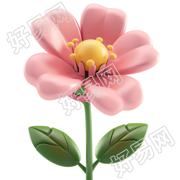 3D花朵可爱卡通素材