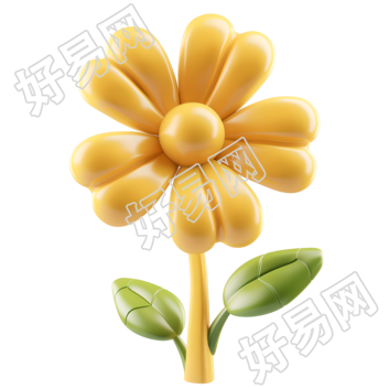 3D花朵粘土素材