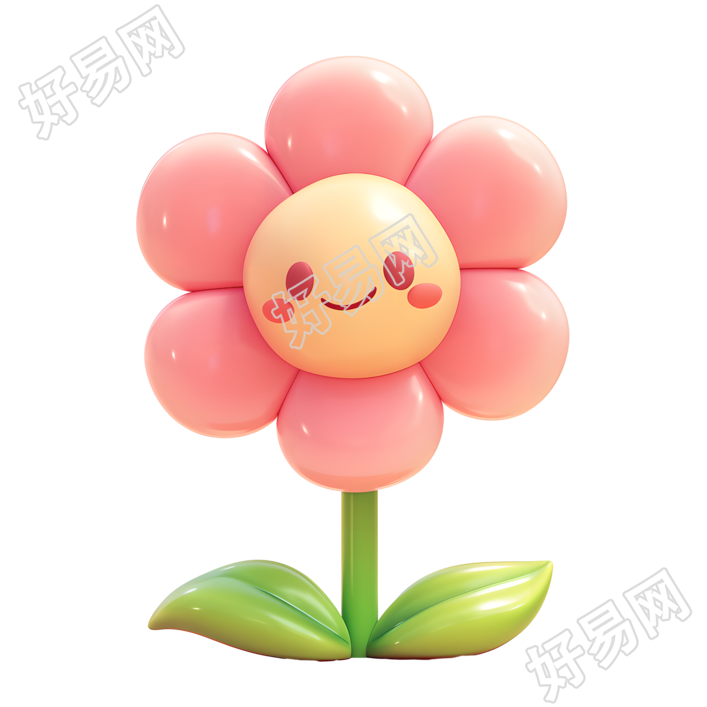 3D花朵插画设计元素