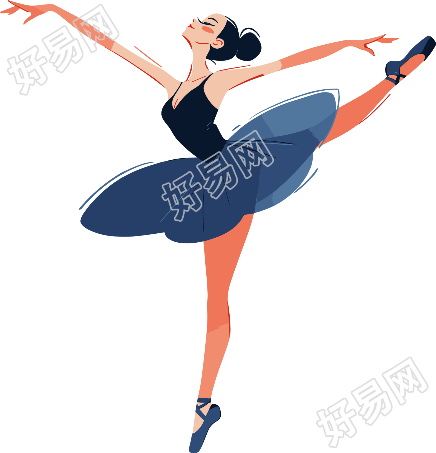 芭蕾舞者插画素材