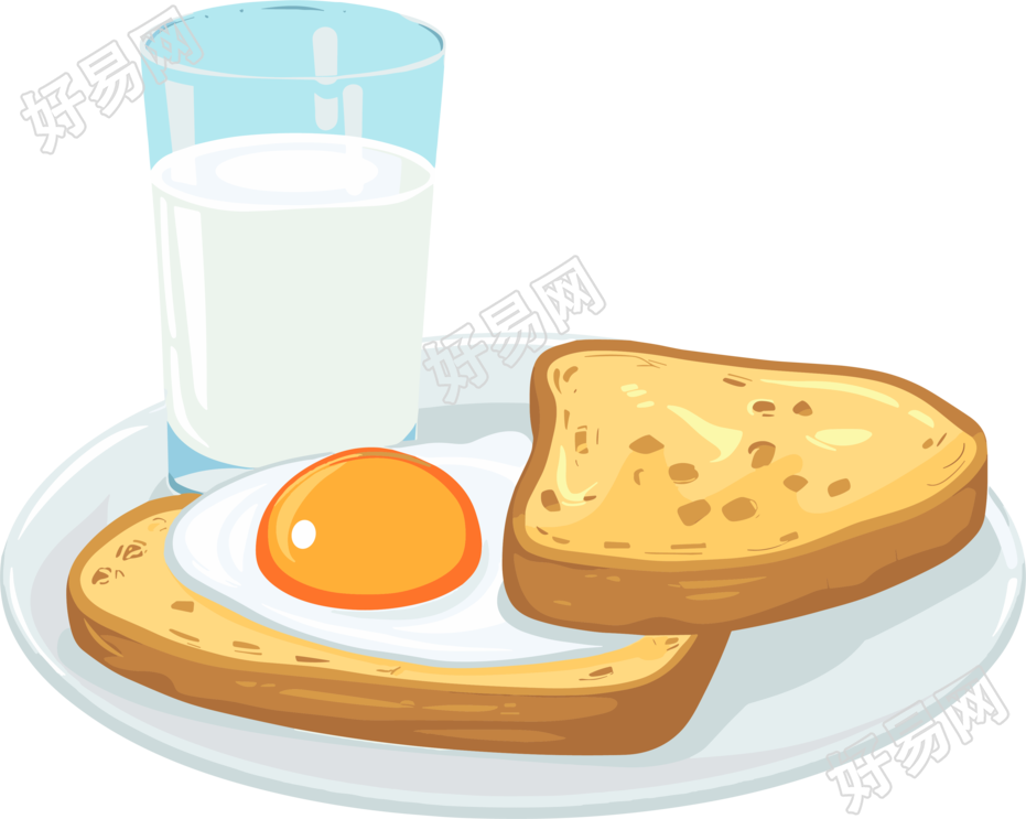 营养早餐煎鸡蛋素材