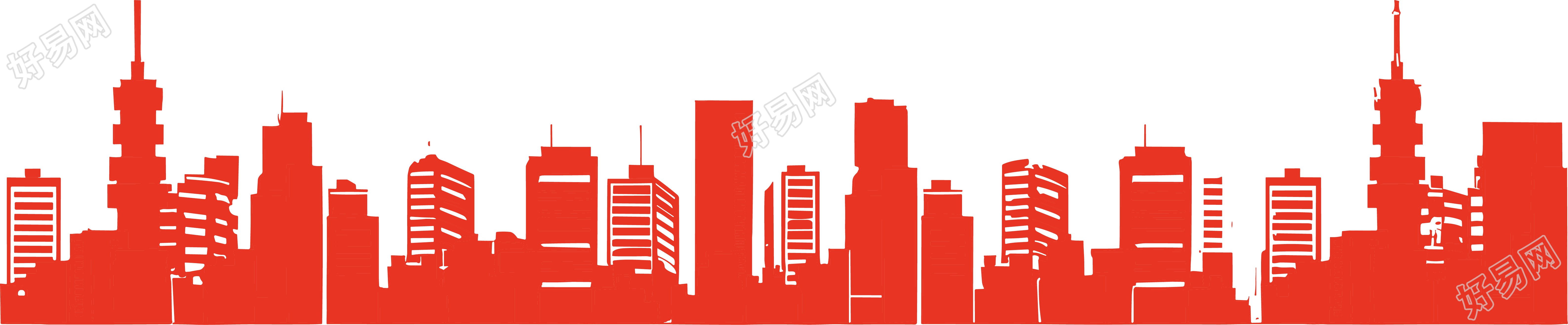 城市剪影简约插画