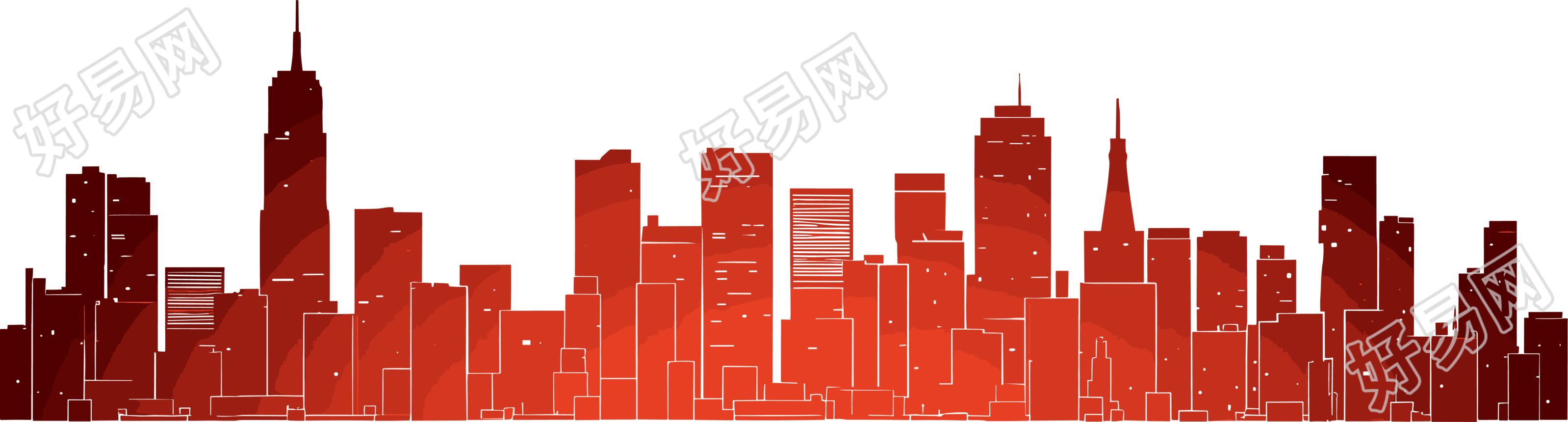 城市剪影创意设计元素