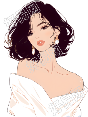 魅力女性简约插画