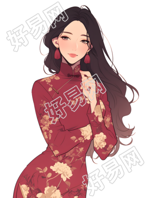 魅力女性简洁插画