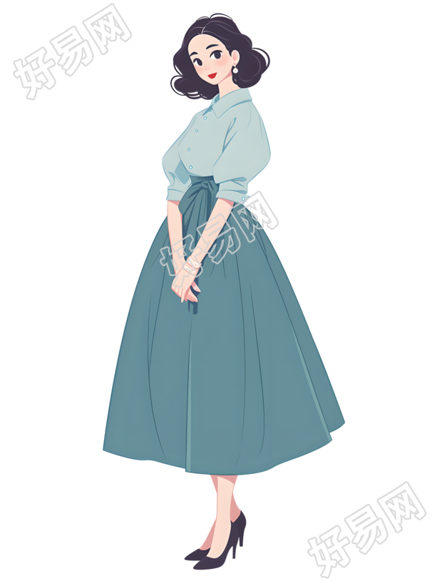 魅力女性创意插画