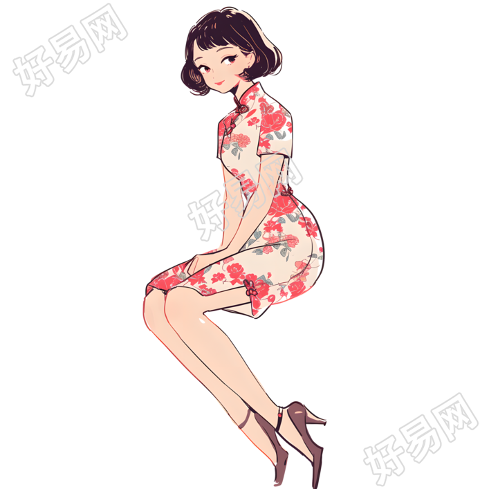 魅力女性优雅素材