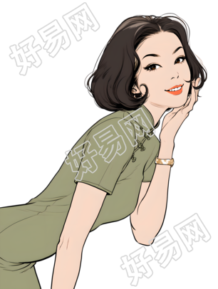 魅力女性商用插图