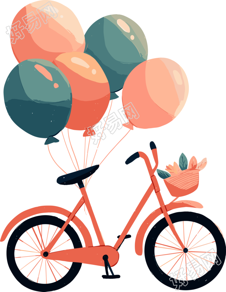 气球自行车插图