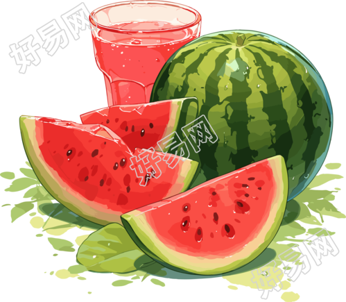 西瓜汁PNG商用素材