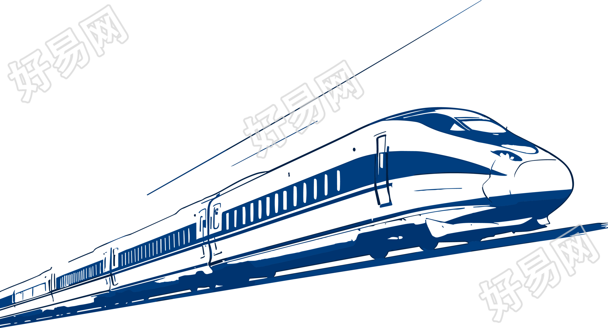 党政高铁PNG素材