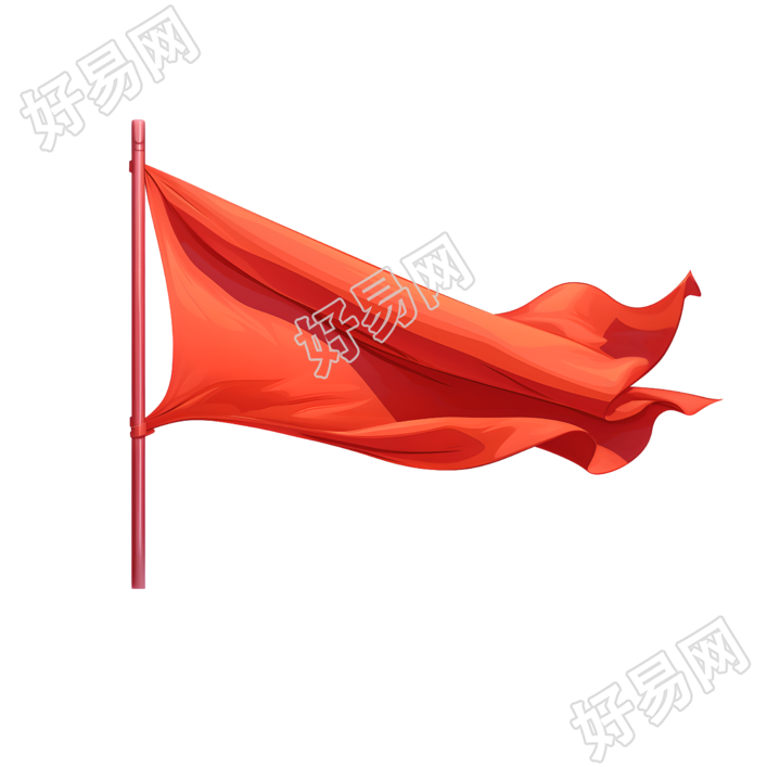 党政红旗创意设计插图