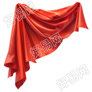 红飘带创意造型素材