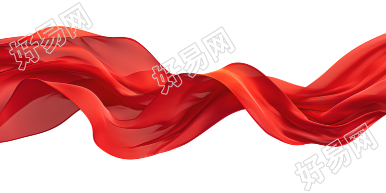 红飘带图形素材