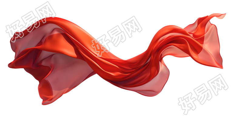 红飘带商业用途插画