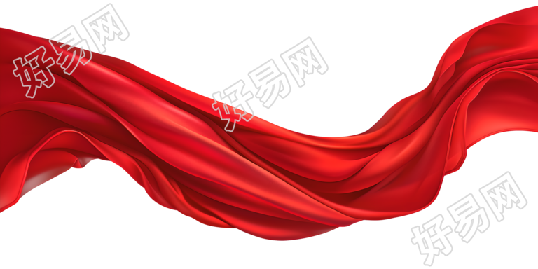 红飘带可商用素材