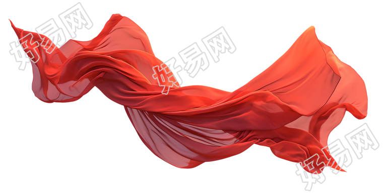 红飘带PNG素材