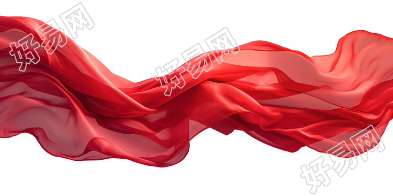 红飘带图形素材