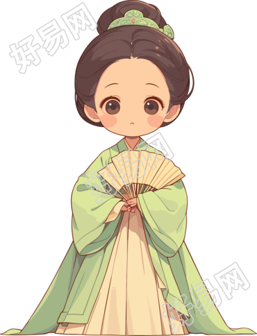 古风小孩元素