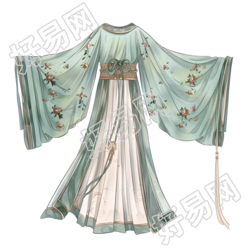 古代服饰高清插画素材