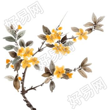 国风桂花插画