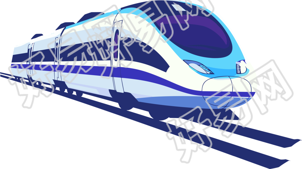 党政高铁插画设计元素
