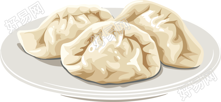 饺子矢量插画