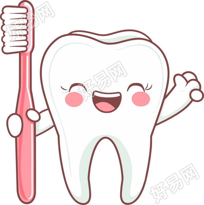 牙齿卡通商业设计插图