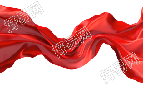 红飘带创意元素
