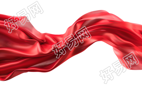 红飘带透明背景素材