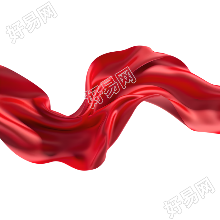 红飘带插图素材