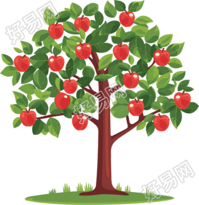 卡通苹果树图形素材