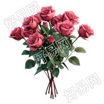 玫瑰花束高清图形素材