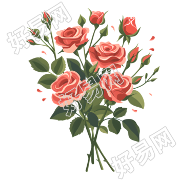 玫瑰花束高清素材