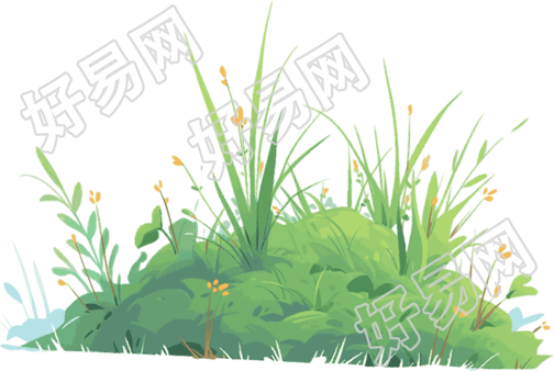草地插画设计素材