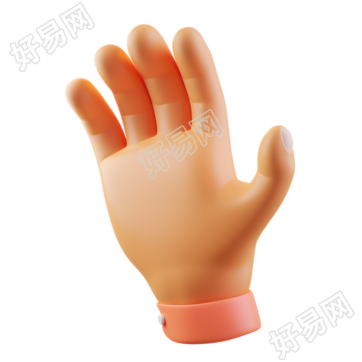 3d小手可爱插图