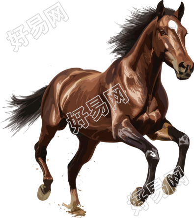 策马奔腾逼真素材