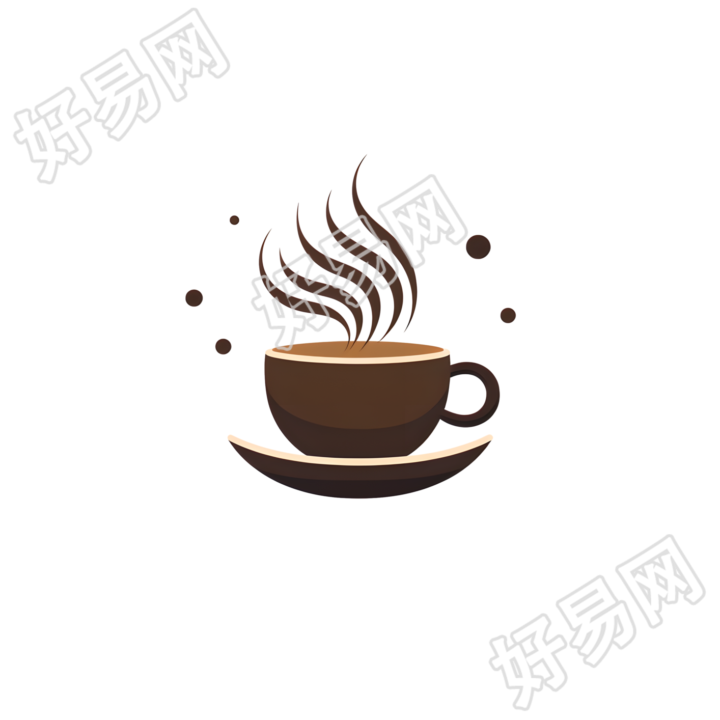 咖啡logo创意商用插画